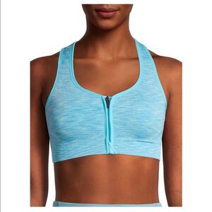 AVIA Women’s Zip Front Medium Support Sports Bra